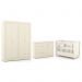 Dormitório Tutto New 4 Portas, Cômoda 1 Porta, Berço Off White - Matic Móveis  