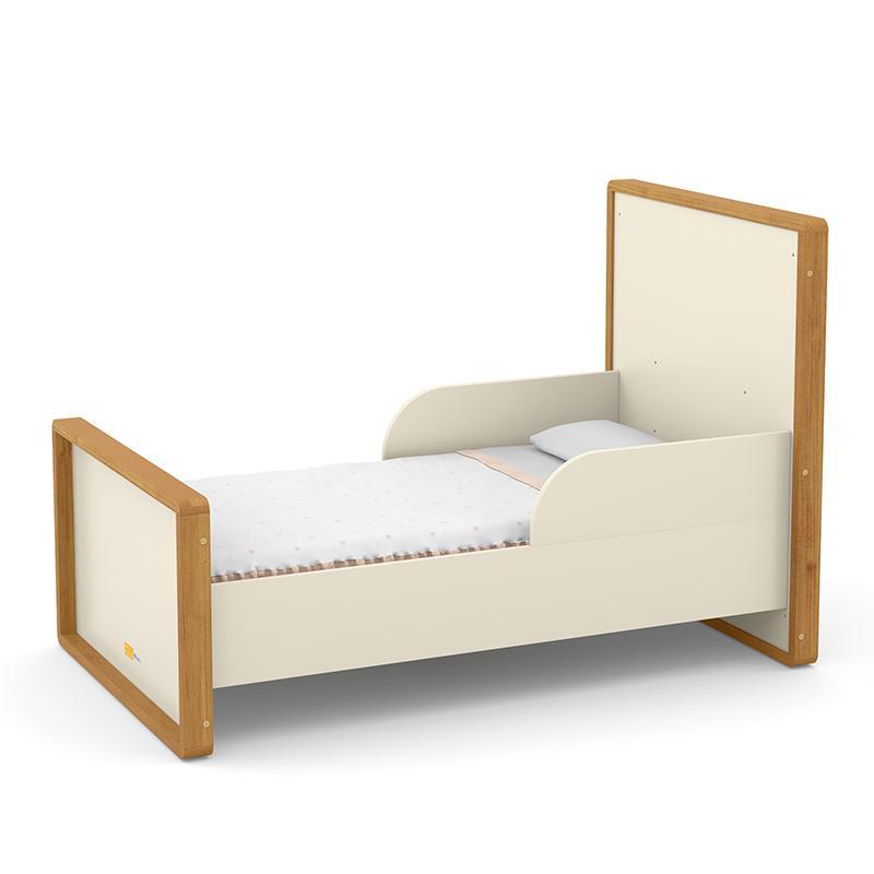 Dormitório Tutto New 4 Portas, Cômoda 4 Gavetas e Berço Off White/Freijó - Matic Móveis  