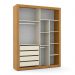 Dormitório Tutto New 4 Portas, Cômoda 4 Gavetas e Berço Off White/Freijó - Matic Móveis  