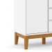 Guarda Roupa Infantil 4 Portas e 3 Gavetas Nature Clean Branco Soft/Eco Wood - Matic Móveis