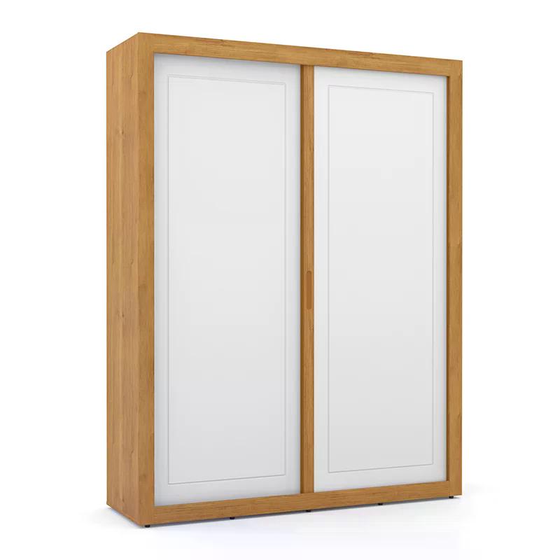 Guarda Roupa Infantil Tutto New 2 Portas de Correr Freijó/Branco Soft - Matic Móveis