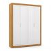 Guarda Roupa Infantil Tutto New 4 Portas Freijó/Branco Soft - Matic Móveis