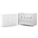 Jogo de Quarto Infantil Tutto New Cômoda 1 Porta e Berço Branco Soft com Capitonê - Matic Móveis