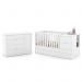 Jogo de Quarto Infantil Tutto New Cômoda com Porta e Berço Multifuncional Formare Branco Soft - Matic Móveis
