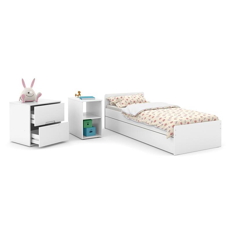 Jogo de Quarto Infantil Tutto New Cômoda com Porta e Berço Multifuncional Formare Branco Soft - Matic Móveis