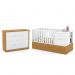 Jogo de Quarto Infantil Tutto New Cômoda com Porta e Berço Multifuncional Formare Branco Soft/Freijó - Matic Móveis