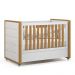 Jogo de Quarto Infantil Tutto New Guarda Roupa 4 Portas e Berço Branco Soft/Freijó com Capitonê - Matic Móveis