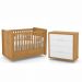 Jogo de Quarto Infantil Tutto New com Berço e Cômoda 4 Gavetas Freijó/Branco Soft - Matic Móveis  