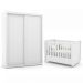 Jogo de Quarto Infantil Tutto New com Guarda Roupa 2 Portas e Berço Branco Soft - Matic Móveis