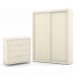 Jogo de Quarto Infantil com Guarda Roupa 2 Portas de Correr e Cômoda 4 Gavetas Tutto New Off White - Matic Móveis 