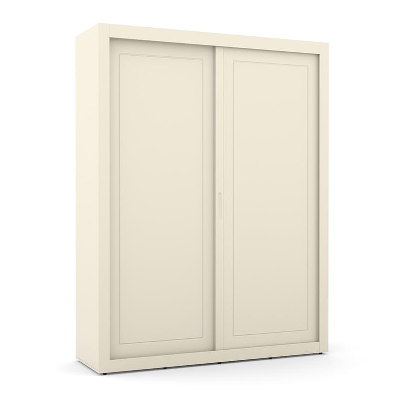 Jogo de Quarto Infantil com Guarda Roupa 2 Portas de Correr e Cômoda 4 Gavetas Tutto New Off White - Matic Móveis 