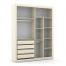 Jogo de Quarto Infantil com Guarda Roupa 2 Portas de Correr e Cômoda 4 Gavetas Tutto New Off White - Matic Móveis 