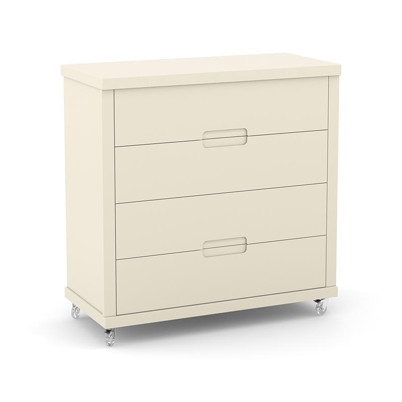 Jogo de Quarto Infantil com Guarda Roupa 2 Portas de Correr e Cômoda 4 Gavetas Tutto New Off White - Matic Móveis 