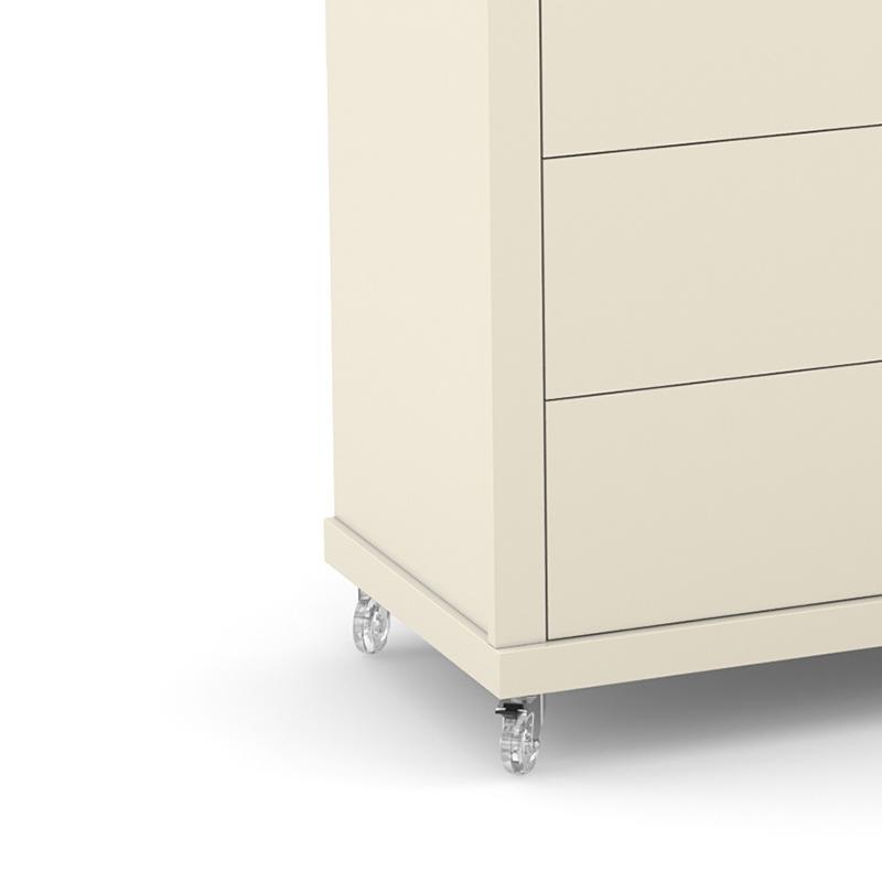 Jogo de Quarto Infantil com Guarda Roupa 2 Portas de Correr e Cômoda 4 Gavetas Tutto New Off White - Matic Móveis 