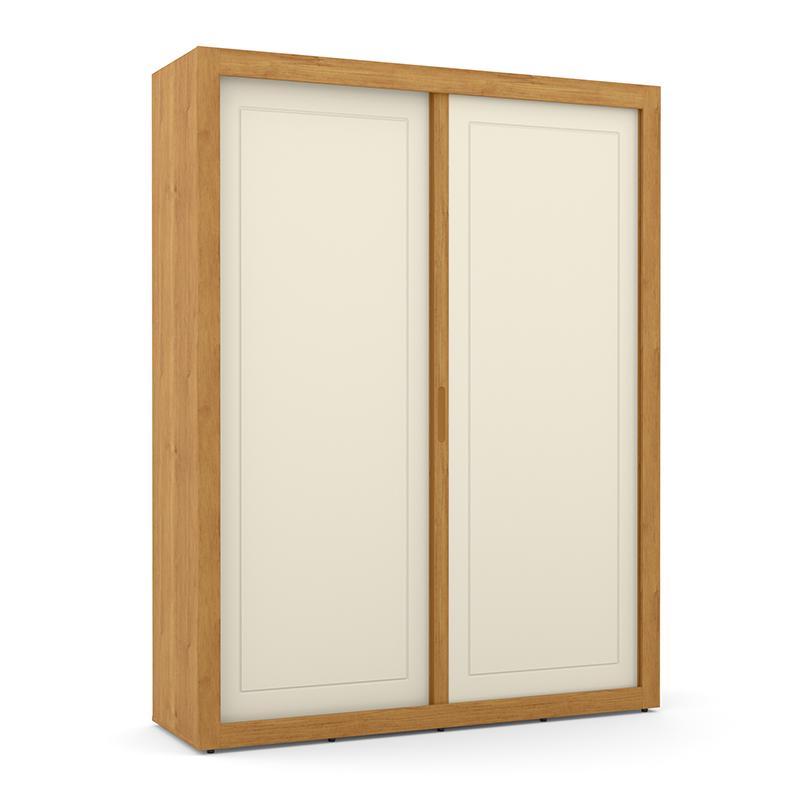 Jogo de Quarto Infantil com Guarda Roupa 2 Portas de Correr e Cômoda 4 Gavetas Tutto New Off White/Freijó - Matic Móveis 