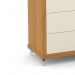 Jogo de Quarto Infantil com Guarda Roupa 2 Portas de Correr e Cômoda 4 Gavetas Tutto New Off White/Freijó - Matic Móveis 