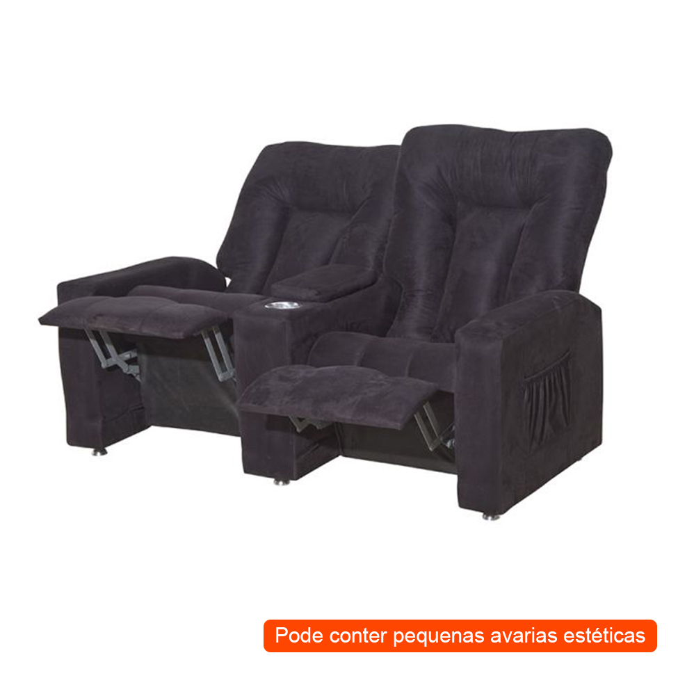 [OUTLET] Poltrona 2 Lugares Reclinável Jetti Marrom