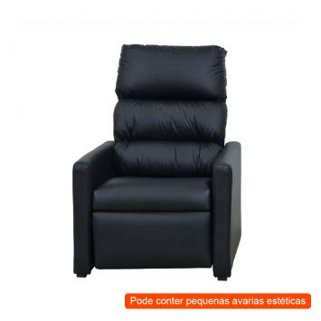 [OUTLET] Poltrona Reclinável Turin Corino Preto