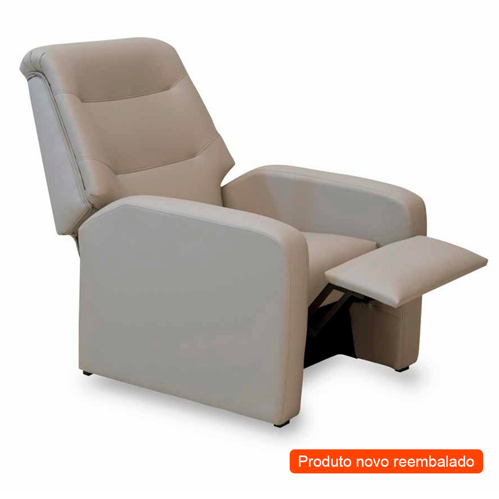 [OUTLET]Poltrona Reclinável Classic Corino Bege