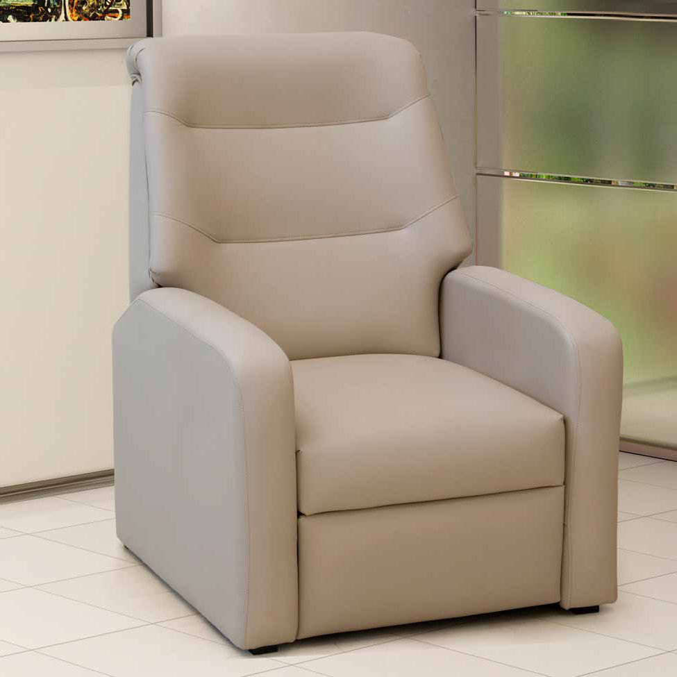 [OUTLET]Poltrona Reclinável Classic Corino Bege