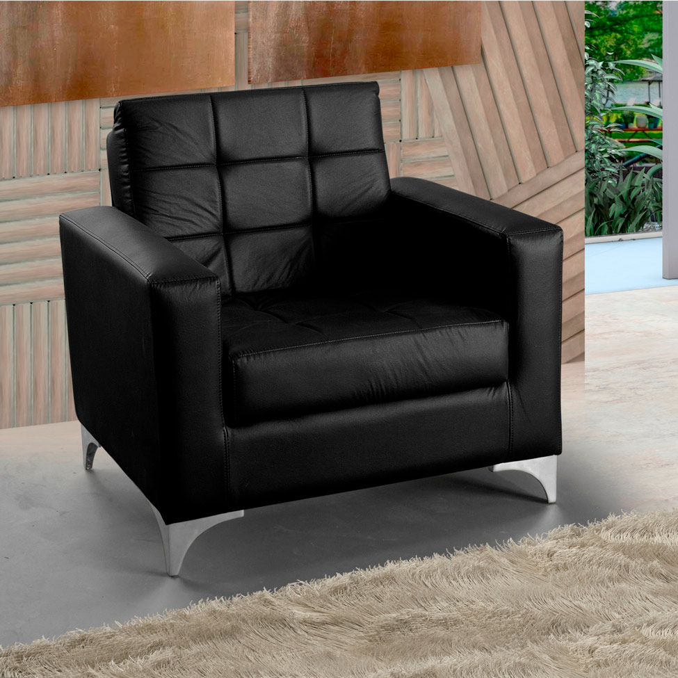 Conjunto com 2 Poltronas Thainá Preto