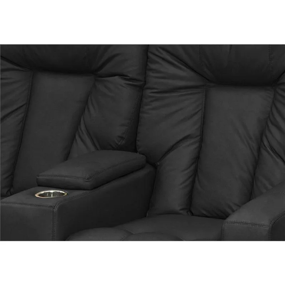 Poltrona Dupla Reclinável para Cinema Jetta MX8 Corano Preto E-281 - Matrix