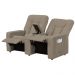 Poltrona Dupla Reclinável para Cinema Jetta MX8 Suede Amassado Marrom B-388 - Matrix