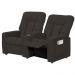 Poltrona Dupla Reclinável para Cinema Jetta MX8 Suede Pena Marrom B-376 - Matrix
