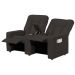 Poltrona Dupla Reclinável para Cinema Jetta MX8 Suede Pena Marrom B-376 - Matrix