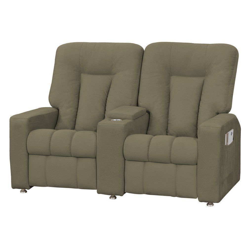 Poltrona Dupla Reclinável para Cinema Jetta MX8 Veludo Bege B-255 - Matrix