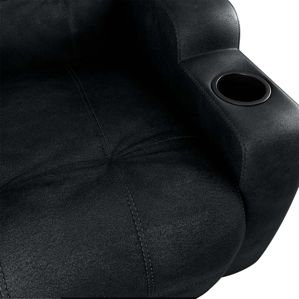 Poltrona Reclinável Do Papai Automática Com Usb E Porta Copos Cherokee Sintetico Rustico Preto Matrix