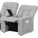 Poltrona Tripla Reclinável para Cinema Jetta MX9 Suede Amassado Cinza B-387 - Matrix