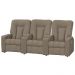 Poltrona Tripla Reclinável para Cinema Jetta MX9 Suede Amassado Marrom B-388 - Matrix