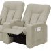Poltrona Tripla Reclinável para Cinema Jetta MX9 Suede Pena Bege B-374 - Matrix