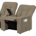 Poltrona Tripla Reclinável para Cinema Jetta MX9 Suede Pena Bege Escuro B-375 - Matrix