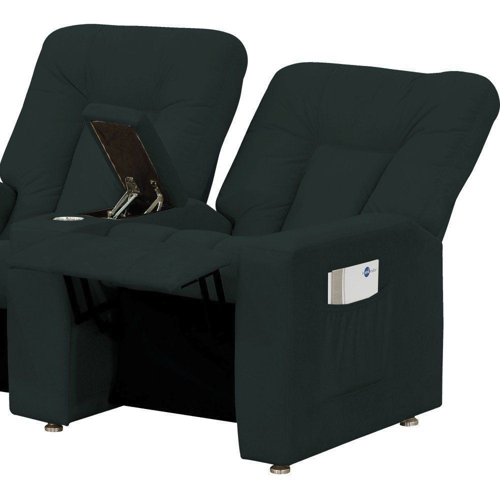 Poltrona Tripla Reclinável para Cinema Jetta MX9 Veludo Verde Escuro B-257 - Matrix