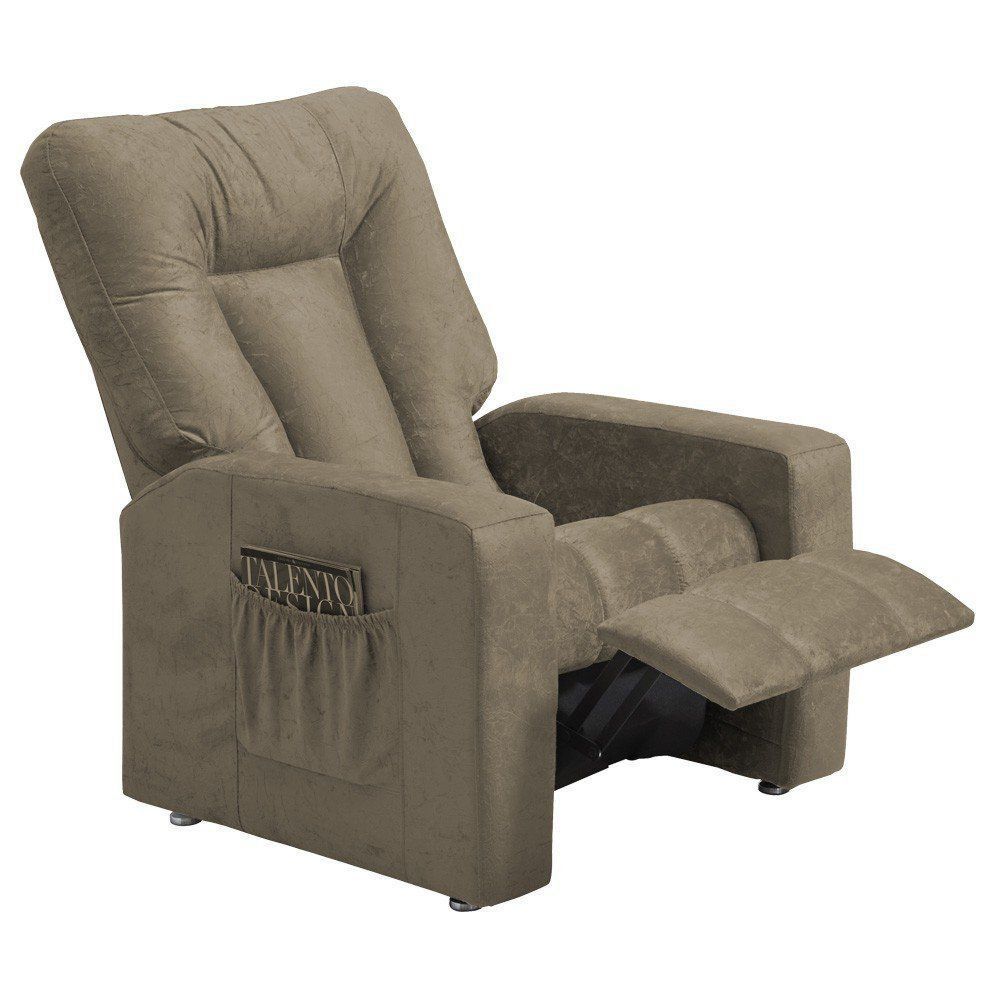 Poltrona do Papai Reclinável Pallas MX5 Suede Pena Bege Escuro B-375 - Matrix