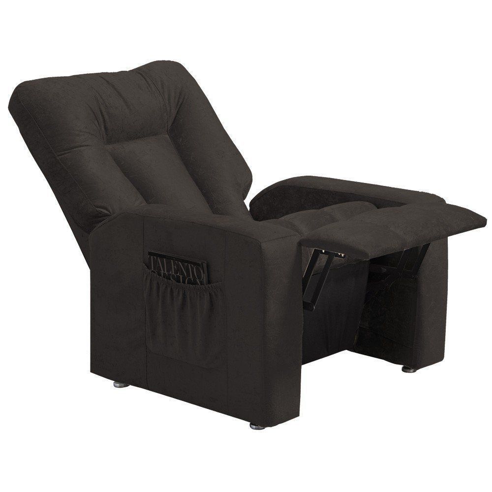 Poltrona do Papai Reclinável Pallas MX5 Suede Pena Marrom B-376 - Matrix