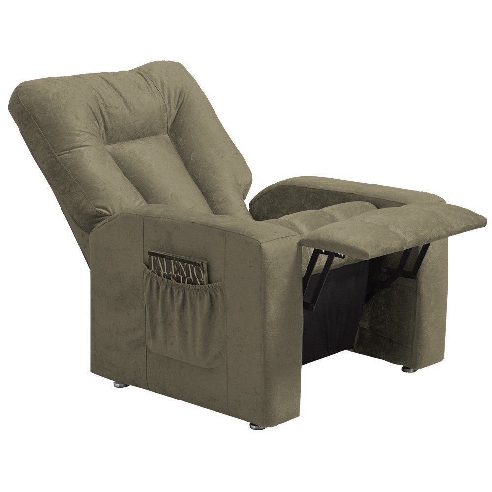 Poltrona do Papai Reclinável Pallas MX5 Veludo Bege B-255 - Matrix