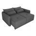 Sofá Cama 2 Lugares Com Almofadas 205Cm Celine Suede Cinza Matrix
