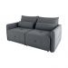 Sofá Cama 2 Lugares Com Almofadas 205Cm Celine Veludo Cinza Matrix