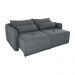 Sofá Cama 2 Lugares Com Almofadas 205Cm Celine Veludo Cinza Matrix
