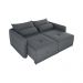 Sofá Cama 2 Lugares Com Almofadas 205Cm Celine Veludo Cinza Matrix