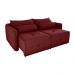 Sofá Cama 2 Lugares Com Almofadas 205Cm Celine Veludo Vinho Matrix
