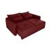 Sofá Cama 2 Lugares Com Almofadas 205Cm Celine Veludo Vinho Matrix