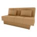 Sofá Cama 3 Lugares 200Cm Com Almofadas Sany Boucle Mostarda Matrix