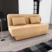 Sofá Cama 3 Lugares 200Cm Com Almofadas Sany Boucle Mostarda Matrix