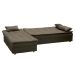 Sofá-Cama Casal 3 Lugares Reclinável Penélope com Chaise Esquerdo Veludo Marrom Claro