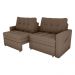 Sofá Cama Reclinável 2 Lugares 220Cm Nayla Boucle Marrom Matrix