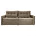 Sofá Cama Reclinável 2 Lugares 220Cm Nayla Veludo Turkey Capuccino Matrix